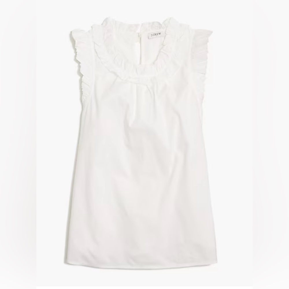 J crew factory sleeveless ruffled top